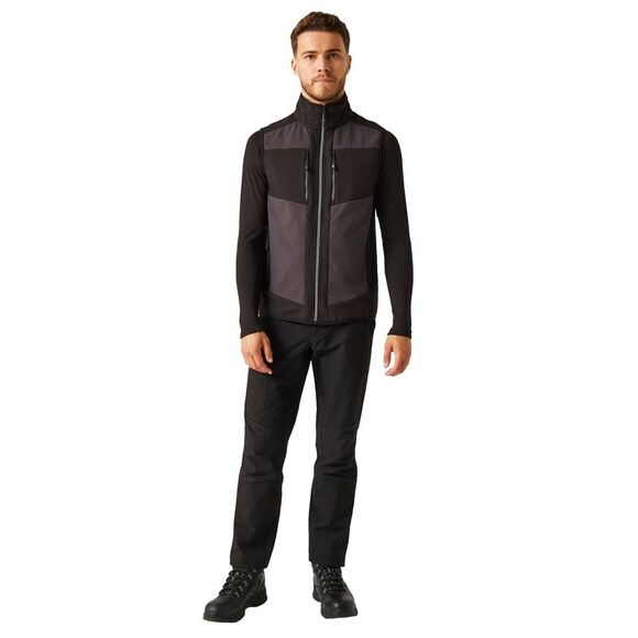 Regatta Professional Mens Colour Block Softshell Body Warmer / Gray/Ash